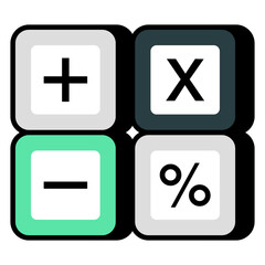 Fototapeta premium Calculation sign icon, editable vector