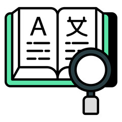 Premium download icon of search book