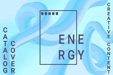 Flowers poster. Magazine cover. Abstract gradient wave background.