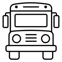 An editable design icon of school bus