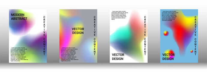 Artistic covers design. Creative fluid colors backgrounds. Set of abstract covers
