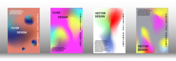 Artistic covers design. Creative fluid colors backgrounds. Set of abstract covers