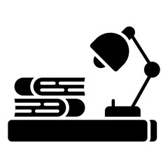        A flat vector design of study corner 