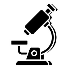        A lab research tool icon, flat design of microscope