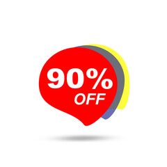 90% OFF. Special Offer Marketing Announcement. Discount promotion. 90% Discount Special Offer Conceptual Yellow Banner Design Template.
