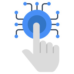 Trendy vector design of finger tap