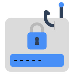 An editable design icon of password phishing