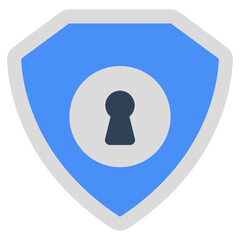 An editable design icon of security shield
