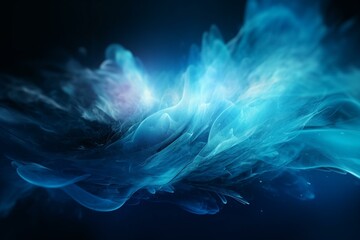 Abstract blue background with blurry gradient, motion and glow. Generative AI