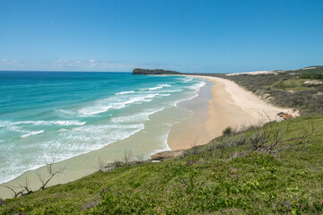 Fraser Island, also known as K'gari, a World Heritage-listed island along the south-eastern coast...