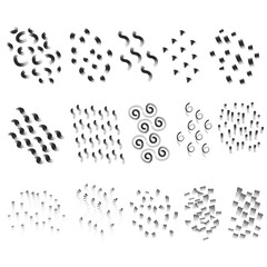 Abstract elements hand drawn bundle collection