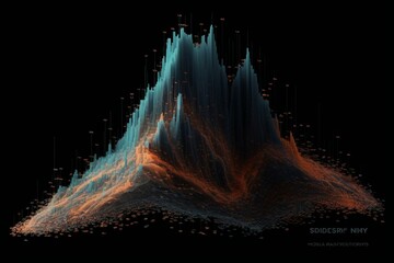 Graph of distribution's density function. Generative AI