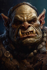 Vicious and Terrifying Ogre Staring You Down . Generative AI