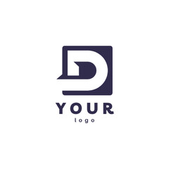 D initial logo
