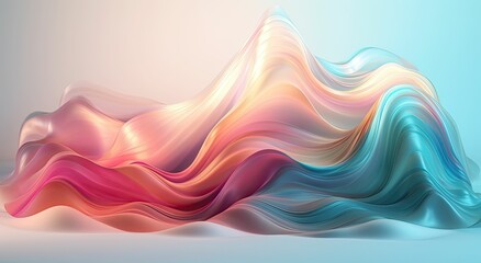 Abstract Wave Background with Pastel Colors Generative AI