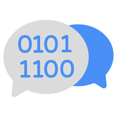 Premium download icon of binary chat 