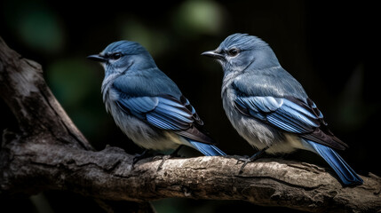 Blue birds were generated using ai technology - generative ai