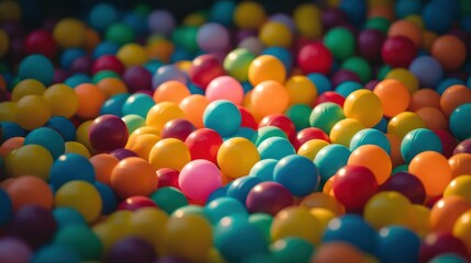 Fototapeta na wymiar Colorful Bouncing Balls. Concept of Childhood Playtime. Generative AI.