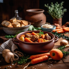 food photography of Beef Stew A comforting savory, generative ai