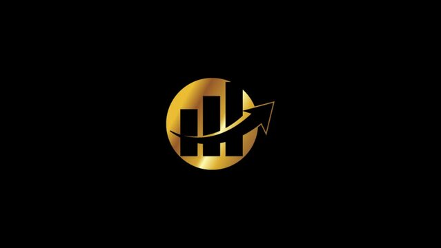 Accounting financial logo animation. Financial Advisors logo design