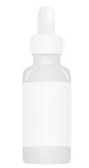White medical bottle. vector illustration