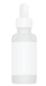 White medical bottle. vector illustration