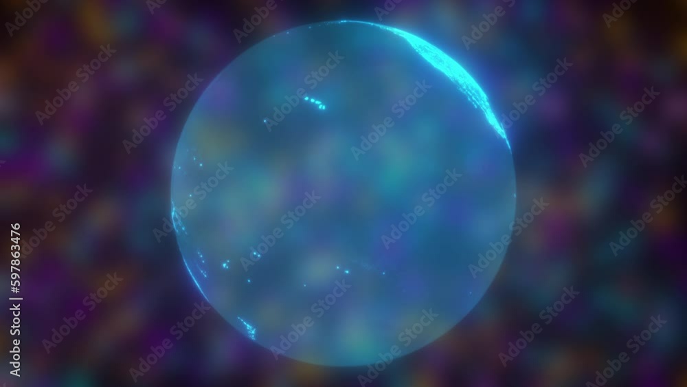 Poster digital glow earth. computer generated 3d render