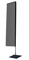 Grey advertising flag. vector illustration