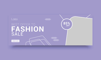 Fashion sale collection offer Facebook cover design template