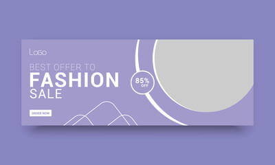 Fashion sale collection offer Facebook cover design template