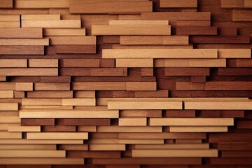 Wooden table top close up. Fragment of table made of wooden boards. Table top with wooden texture isolated on white. Concept of furniture from natural boards. Copy space. Generative AI