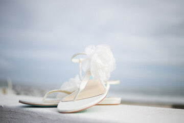 Close up creative photo of Artistic Bridal Accessories at a real wedding