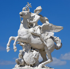 The statue of Mercury riding Pegasus in Paris