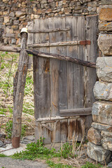 antique wooden door