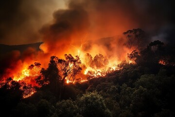 Fototapeta na wymiar severe wildfire 