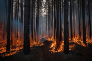 forest on fire
