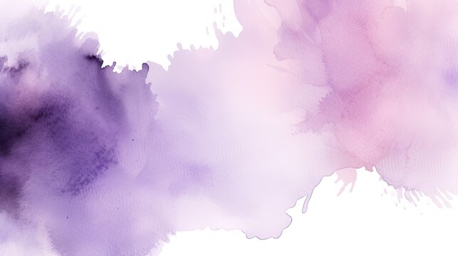 Watercolor effect, design abstract background with sense of color penetration. Aquarelle stain pink and purple texture. generative ai composite