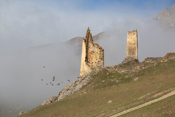 old towers, North Ossetia, Caucasus, Russia