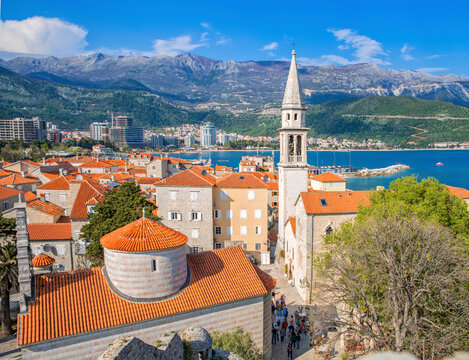 View of the citadel in the historical town of Budva