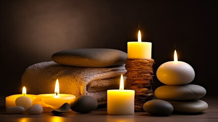 Fototapeta na wymiar Relaxation and meditation massage place