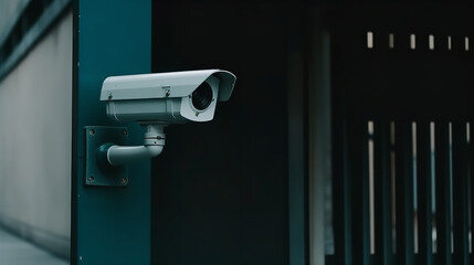 security camera on the wall