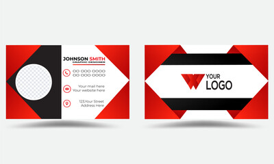 Simple Double-sided creative Horizontal and vertical  Creative and Clean Business Card Template.
