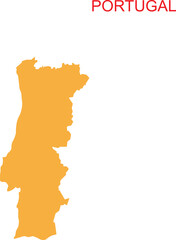 Fototapeta na wymiar the Portuguese Republic - Portugal - Vector Map