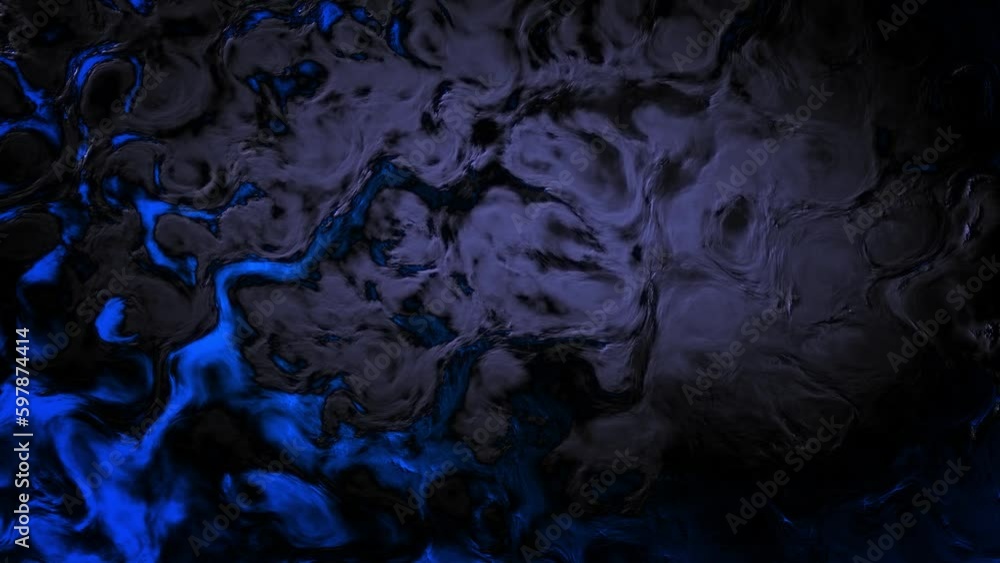 Poster glowing blue - lilac abstract passionate soft objects gradient bg - loop video