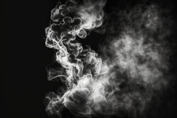 Abstract smoke moves on a black background