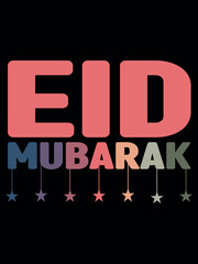 Eid mubarak t-shirt design vector