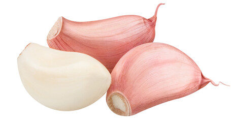Delicious garlic cloves, cut out