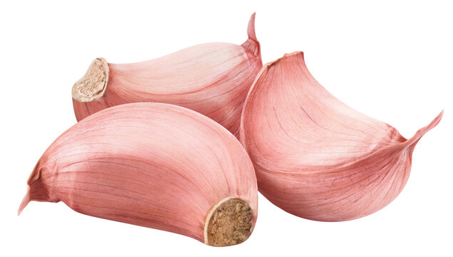 Delicious garlic cloves, cut out