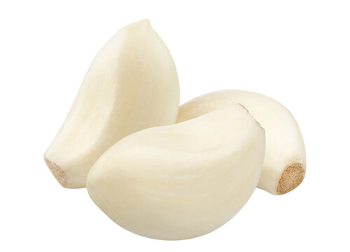 Delicious garlic cloves, cut out