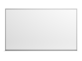 Whiteboard. Isolated. Transparent background. 3d illustration.